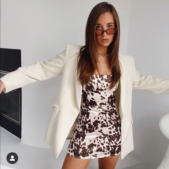 Urban Outfitters Dresses & Skirts - Urban outfitters cow print sateen dress